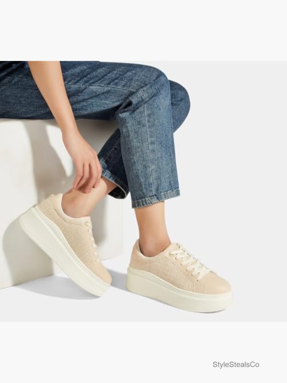 Platform Fashion Sneakers Faux Leather Classic Tennis Shoes Low Top Casual - Picture 2 of 7